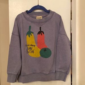 Bobo Choses Kids Grey Pepper Tomato Sweatshirt Size 6-7